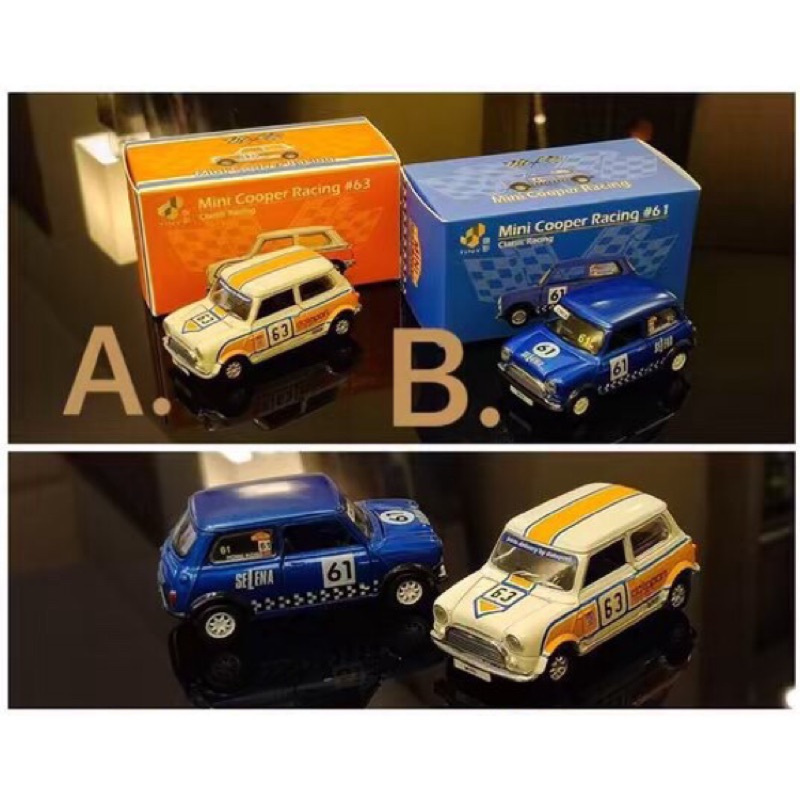 現貨 老周微影 Tiny展會限定 Mini Cooper racing #61 #63 彩繪 限量2000台 老咪模型車