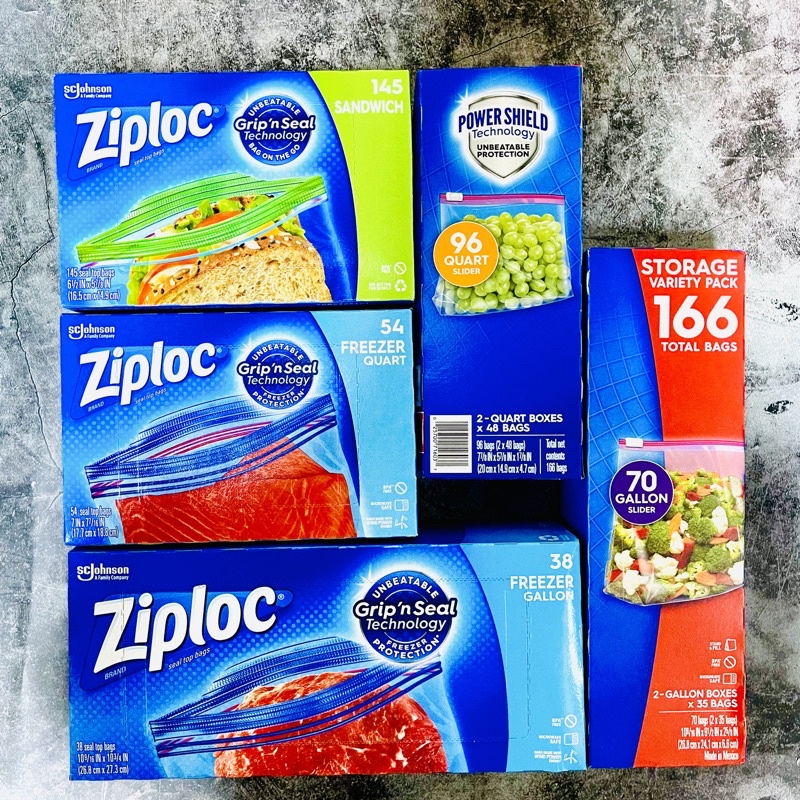 (現貨 限量減價)Ziploc雙層夾鏈冷凍保鮮袋 (小/大/三明治袋) / 拉鍊式保鮮夾鏈袋(小/大)(請看注意事項)