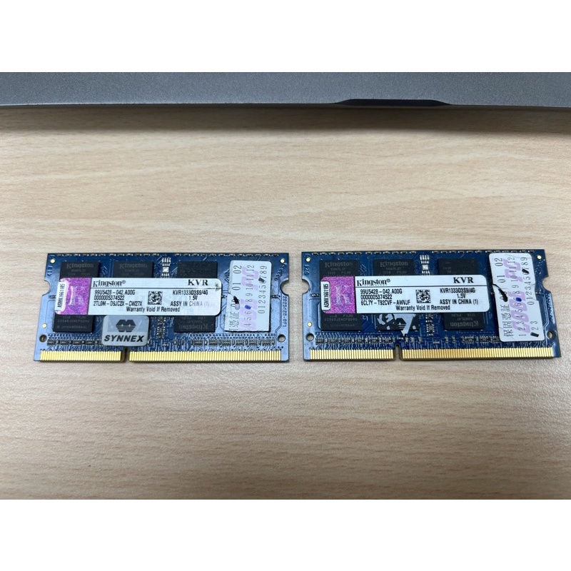 Kingston 金士頓 4GB DDR3-1333 1.5V 筆電專用