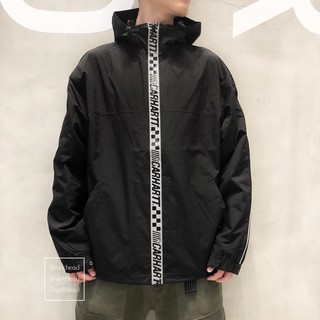 【Sharkhead】現貨 Carhartt WIP Senna Jacket 外套 風衣 連帽外套 反光 拉鍊 黑 男