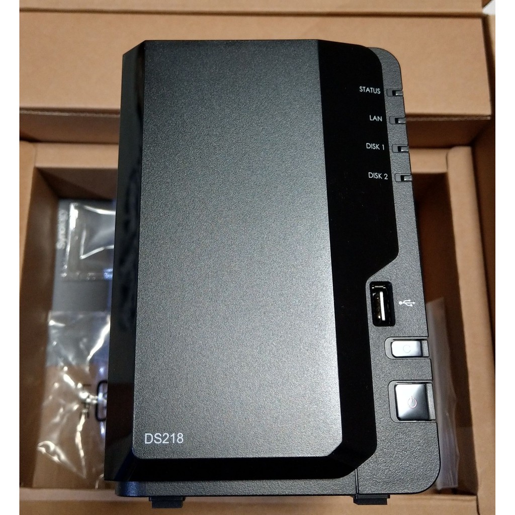 Synology DiskStation DS218 功能豐富的 2 BAY NAS，適用於小型辦公室和家庭用