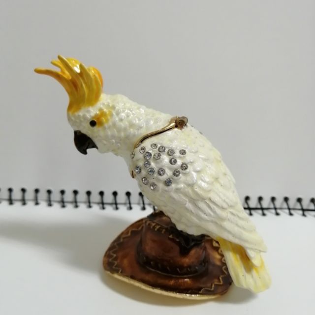 迷你精緻葵花巴丹鸚鵡造型首飾盒 蝦皮購物