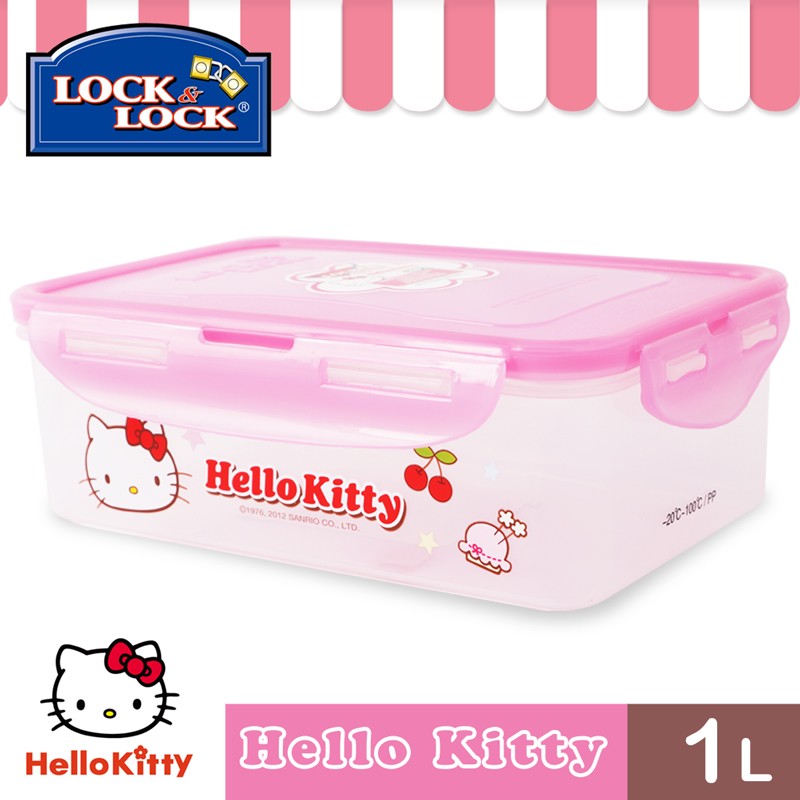 【樂扣樂扣】HELLO KITTY PP保鮮盒1L(方形)
