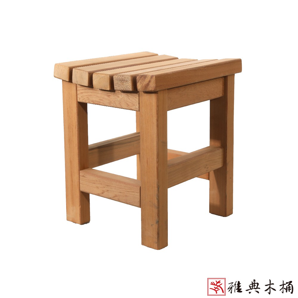【雅典木桶】天然無毒 芬多精 珍貴國寶級檜木 高31CM 濃濃檜木香 檜木板凳 (浴室椅)
