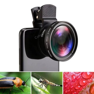 手機相機鏡頭 37MM 0.45X 49UV 超廣角鏡頭微距遠攝魚眼鏡頭黑色通用夾, 用於智能手機
