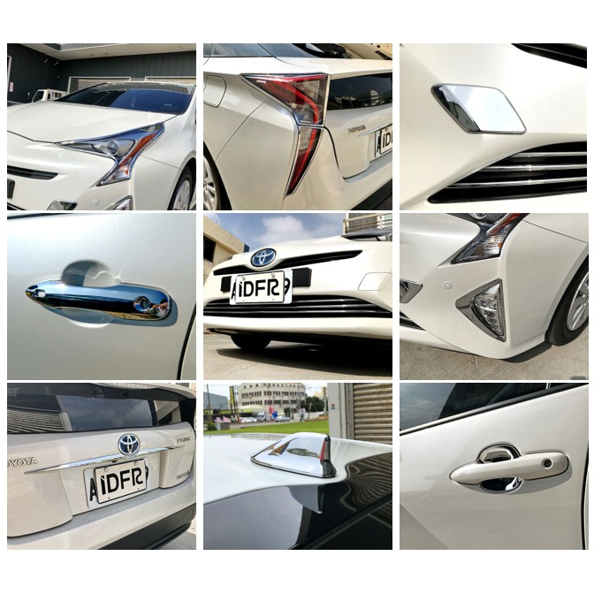 圓夢工廠 Toyota Prius 4代 2015~2018 鍍鉻銀 車燈框 車門把手蓋 防刮門碗 保桿飾條 尾門飾條