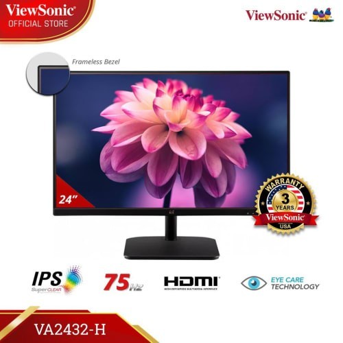 Viewsonic LED 顯示器 24 VA2432H VA2432-H 75Hz 104 無框