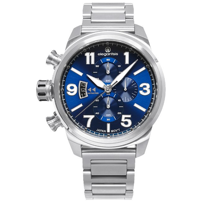 elegantsis 傑本尼氏 ELJT48MQS-OB05MA JT48MQS-經典石英腕錶/藍 45.5mm