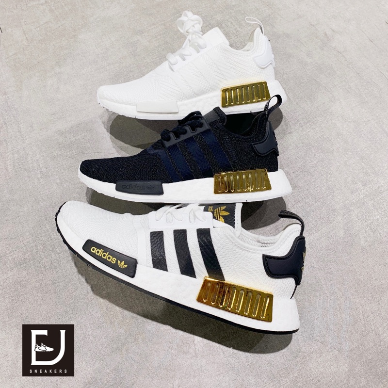 -EJ- 新款 Adidas NMD R1 黑金 白金 土豪金 eg5662