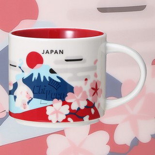 Starbucks 日本星巴克 YAH JAPAN 城市杯 馬克杯 414ml 富士山 櫻花 不倒翁