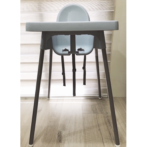 IKEA 宜家家居ANTILOP兒童餐椅淺藍色高腳椅椅座