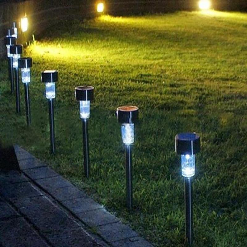 1 件太陽能草坪燈戶外防水照明 LED 庭院燈管燈