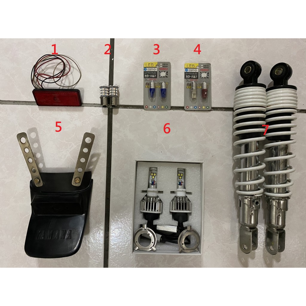 雷霆雜物 LED反光片 變色龍方向燈 小魚眼 LED大燈 原廠後避震 機車手機架 蜂巢踏墊 G6原廠後照鏡 勁戰 DRG