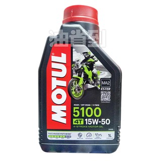 『油省到』 MOTUL 5100 4T 15W50 酯類合成機油(機車用)