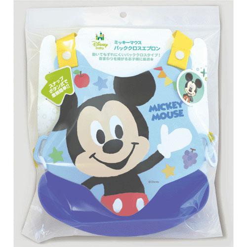 現貨 紅豆日本小舖連線代購~日本製 迪士尼 阿卡將 嬰兒 Baby用品 米奇 米妮 吃飯用 圍兜 圍裙 立體