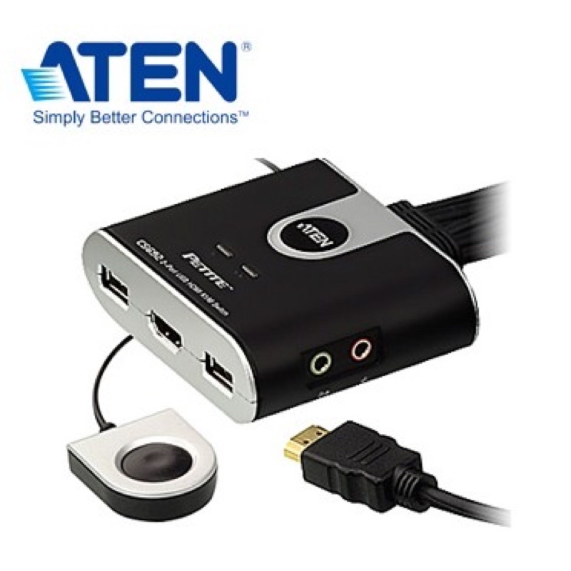 全新原廠保外箱NG限量免運ATEN 2埠USB HDMI KVM多電腦切換器 CS692