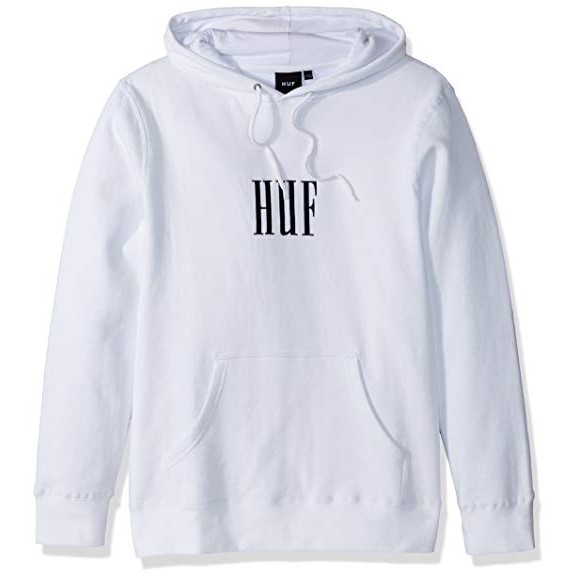 HUF 連帽T logo刺繡 PF00034 白色