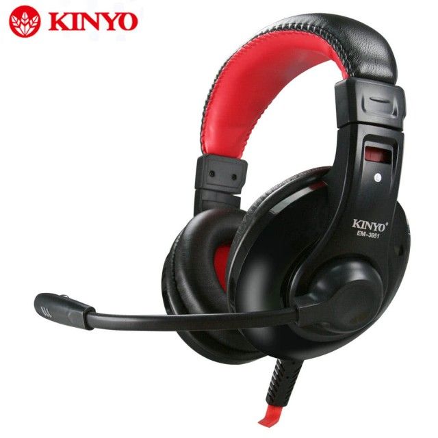 （可議價）KINYO 超重低音立體聲耳機麥克風 EM-3651
