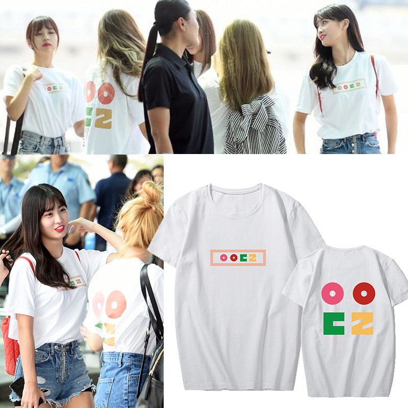 新品twice機場同款周邊應援服同款衣服短袖寬松男女學生韓版夏裝t恤衫 蝦皮購物