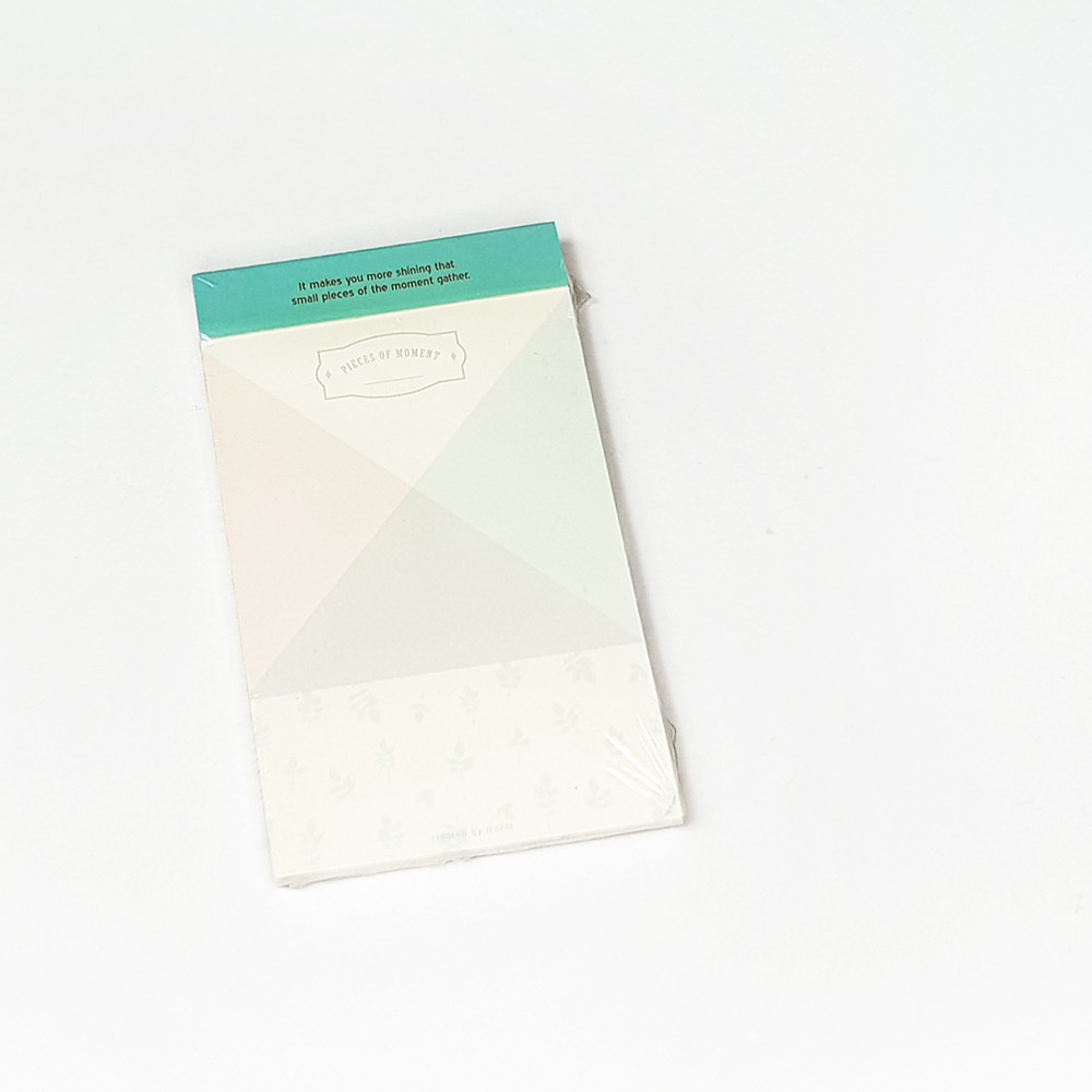 韓國 iconic Memo Pad 粉彩小花 隨身便條本 (Mint)