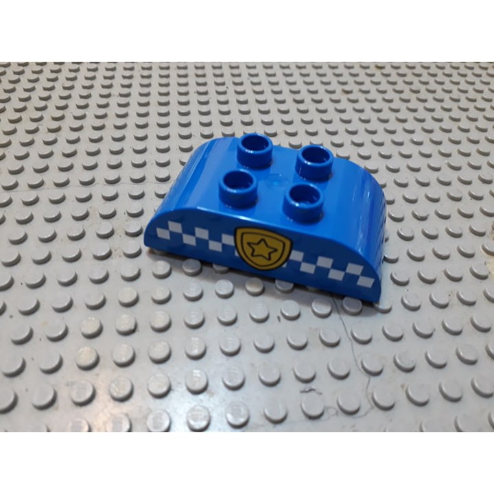 【點點小豆】LEGO 樂高 DUPLO 得寶 2x4 警察 警局 藍色 標誌 一個！