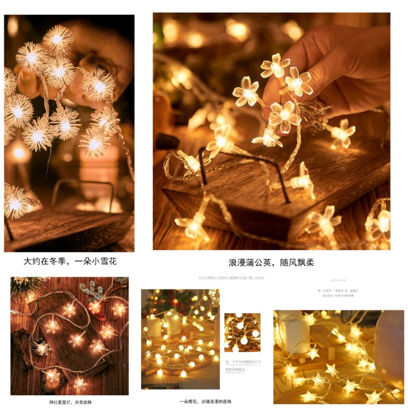 LED造型燈串、圓燈、雪花、櫻花、冰晶串燈 小燈泡 裝飾 生日 婚姻 求婚 廚櫃 聖誕樹 服裝設計 會場佈置 情人節