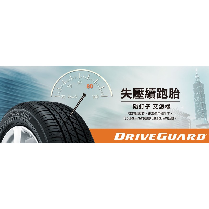 三重 國道旁 ~佳林輪胎~ 普利司通 DriveGuard 225/65/17 235/45/17 四條送3D電腦定位