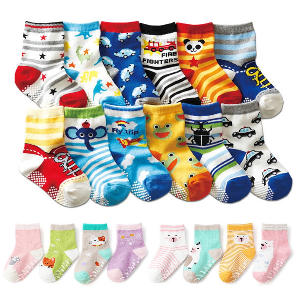 Baby童衣 (1-8歲) 寶寶襪 夏季網眼襪 動物襪 棉襪多入組 卡通條紋童襪 防滑襪 襪子88273