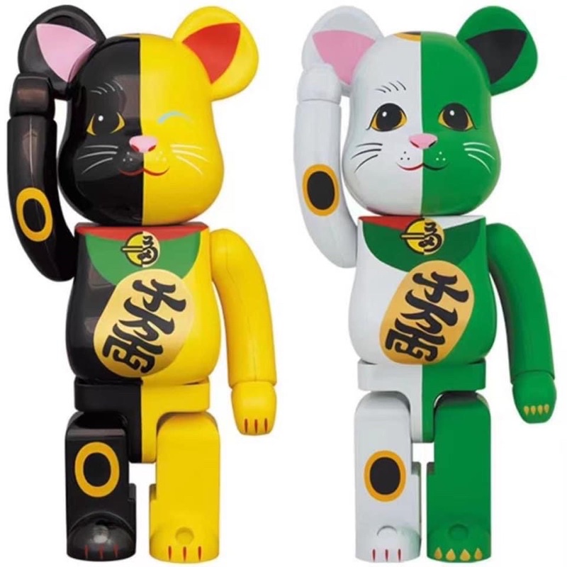 Be@rbrick 陰陽招財貓2代 全新現貨 一組兩隻1000% 👏自取