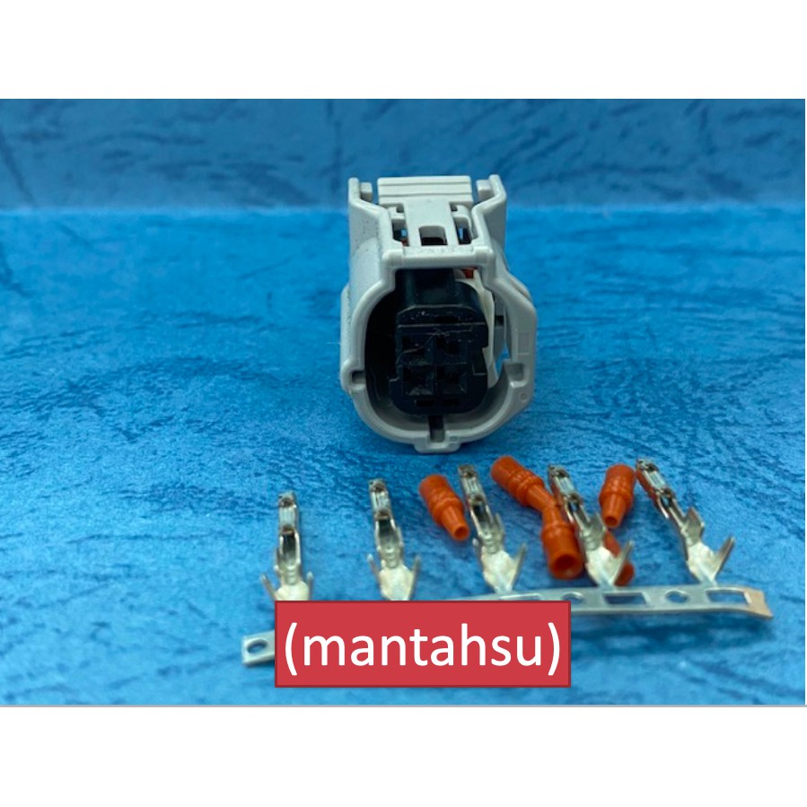 (mantahsu)4P B版 Toyota 或重機車頭燈用快速接頭 TS 025型 4孔防水母端連接器 +母端端子