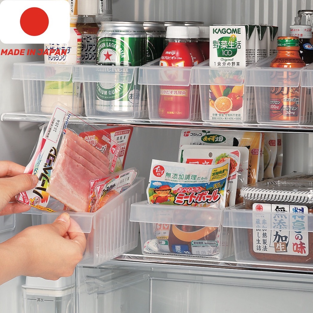 冰箱置物盒 日本製 冰箱置物架 冰箱收納架 冰箱保鮮收納盒 冰箱儲藏盒 冰箱調味料罐 冰箱收納盒 醬料罐收納  冰箱抽屜