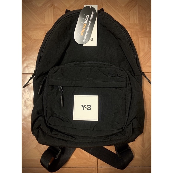 Y-3品牌LOGO徽章帆布後背包