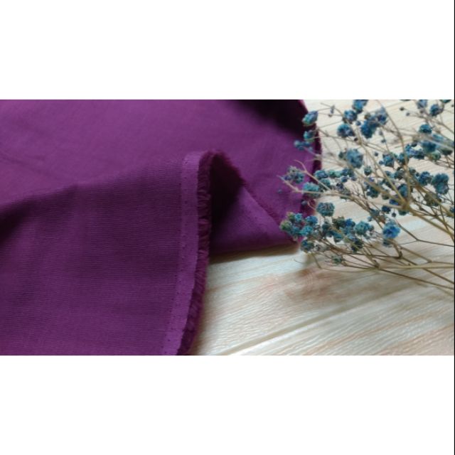 豬豬日本拼布/ 紫色素面材質柔軟/ 二重紗二層紗布材質