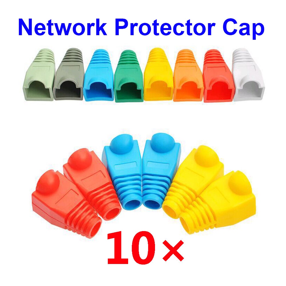 [現貨] Rj45 Cat5 / Cat5E / Cat6 LAN Network 的 10 件橡膠保護帽