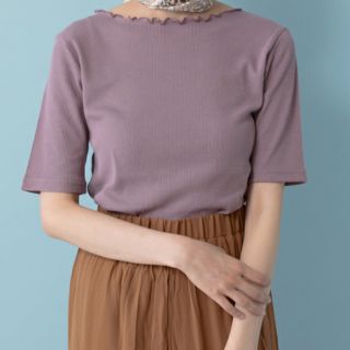 earth music&ecology 甜美針織短袖T恤女修身打底衫 S 粉紅色