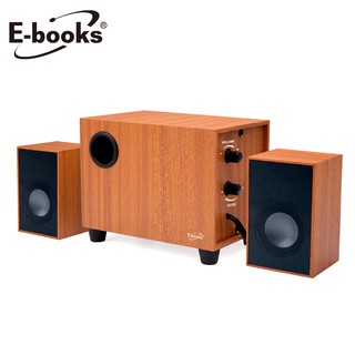 E-books 三件式 重低音2.1聲道木質多媒體喇叭 D27