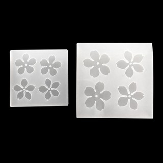 [森.手感] 五瓣櫻花中間帶孔飾品裝飾配件模具 UV水晶滴膠模 食玩配件 DIY手工模具