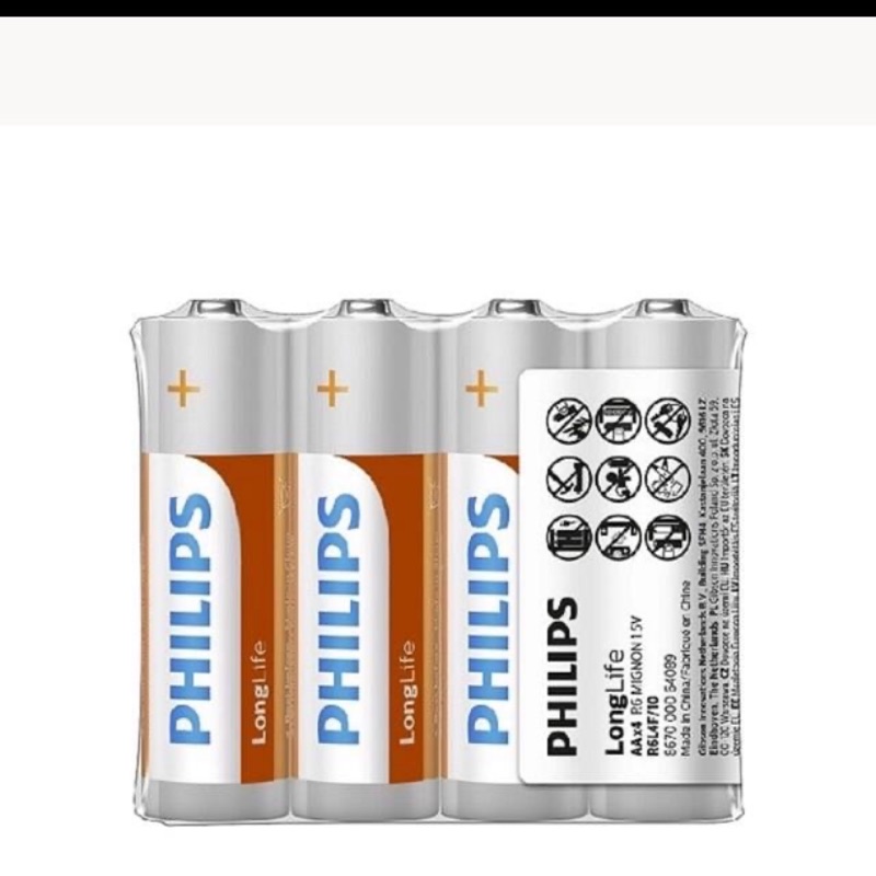 飛利浦PHILIPS 碳鋅三號 四號 3號 4號電池