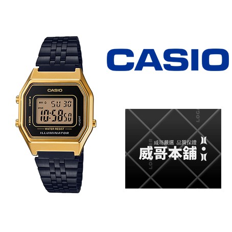 【威哥本舖】Casio台灣原廠公司貨 LA680WEGB-1A 復古經典女電子錶 LA680WEGB