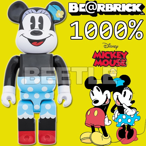 BEETLE BE@RBRICK 迪士尼 米老鼠 彩色 米妮 DISNEY MINNIE 1000% 庫柏力克熊