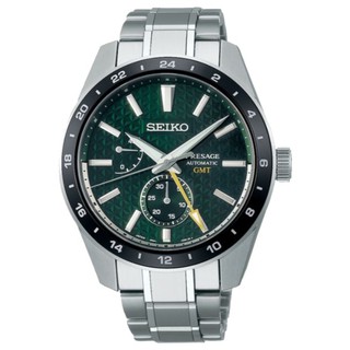 Seiko 精工表 6R64-00C0G(SPB219J1) Presage新銳系列GMT功能機械錶/綠面 42.2mm
