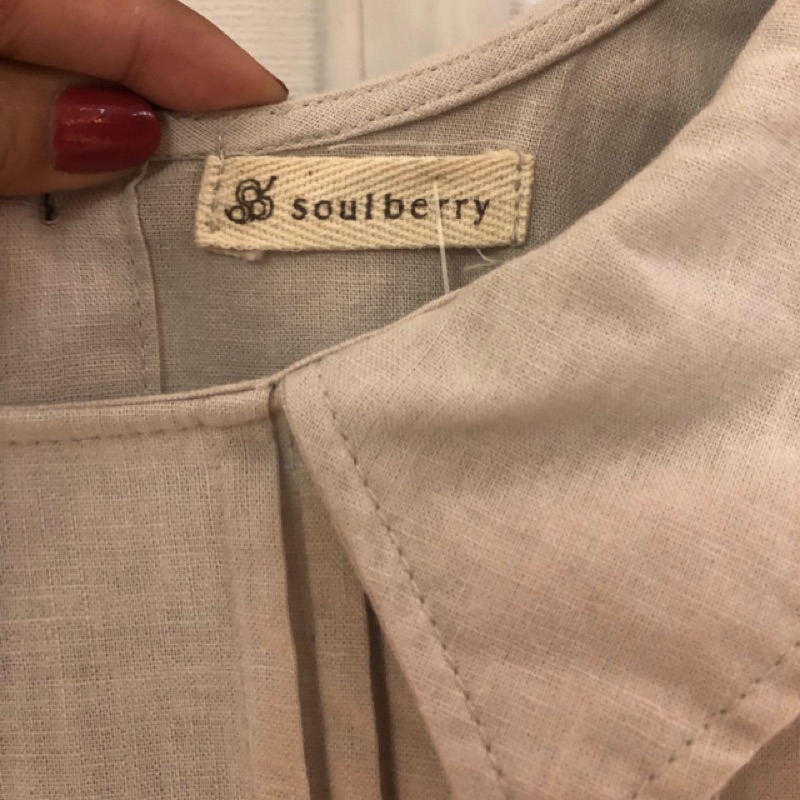 日單 soulberry 棉麻連身洋裝 前後兩穿 店面價1480 現貨