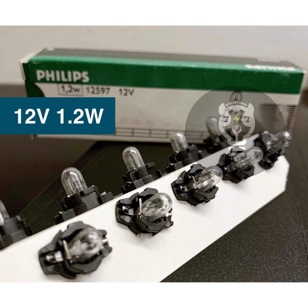 【12V1.2W 附座 黑色】儀表燈泡 飛利浦PHILIPS 法國製 BENZ MONDEO 車用燈泡 12597