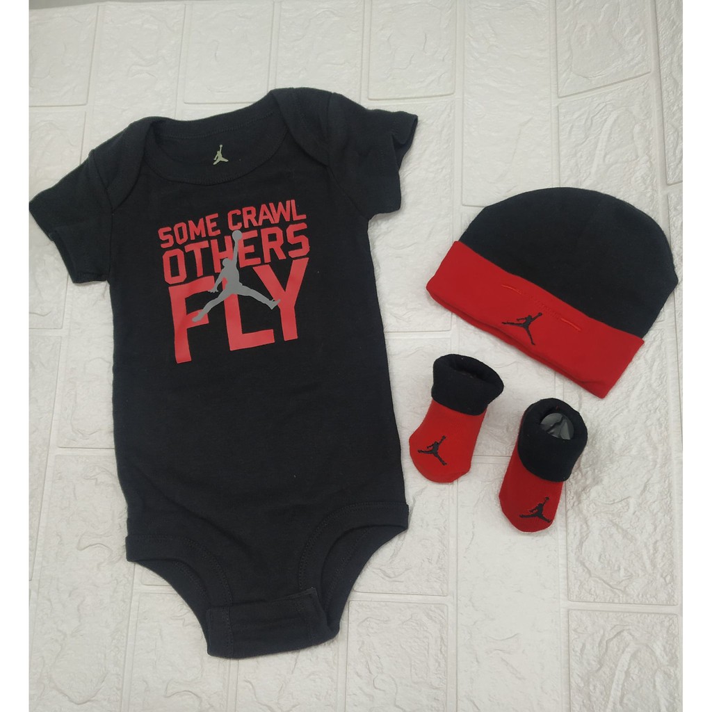 新生兒 0-6個月 JORDAN 喬丹 嬰兒 禮盒 正品 盒裝 滿月 禮物 彌月 包屁衣 襪子 帽子
