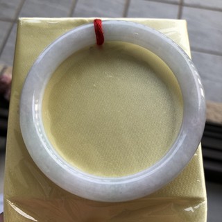 圈口54.8圓骨~【AG 022】(附中國A貨證書)冰糯種 紫羅蘭 A貨翡翠/緬甸玉手鐲(內外側有 存在內石紋 無摳感)