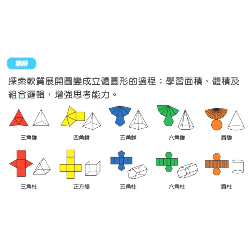 小荳荳台灣製形狀和形體教具10形容器展開圖組 整套販售 不拆售 蝦皮購物