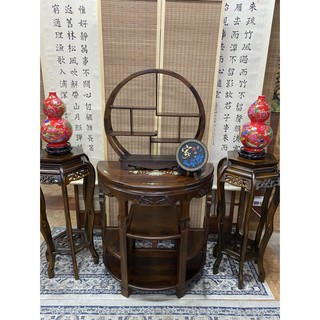 【香川家居】高雄展示廳《圓型 多寶格 》圓品架 古典圓形 宴王 財位 藝品架 圓品架 展示架 60*60 深12