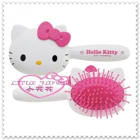 ♥小花花日本精品♥ Hello Kitty 造型梳子 梳子圓梳 健康按摩梳 氣囊梳子白色臉頭 56954906
