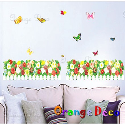 【橘果設計】蝴蝶柵欄 壁貼 牆貼 壁紙 DIY組合裝飾佈置