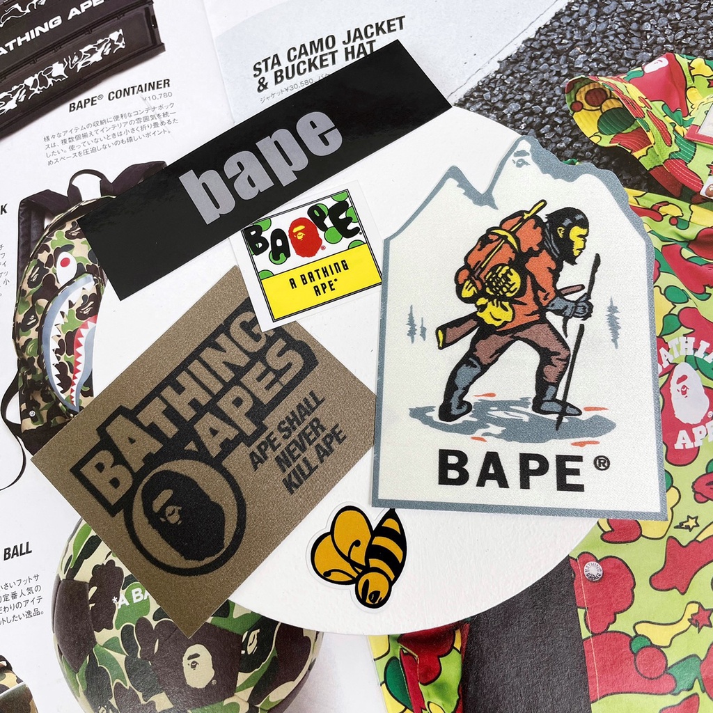 UENO上野日貨  BAPE APE衣標小蜜蜂五入貼紙【BAPE2-292】